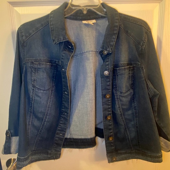 Style & Co Womens Jean Jacket XXL EUC - Picture 1 of 15